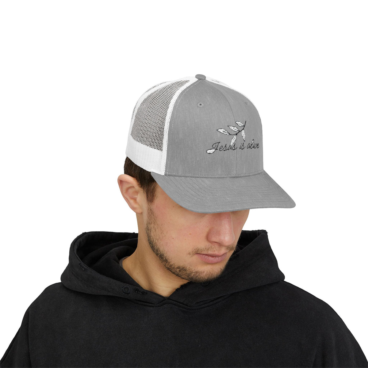 Inspirational Jesus is Alive Snapback Trucker Cap - Perfect for Faith-Based Events & Casual Style