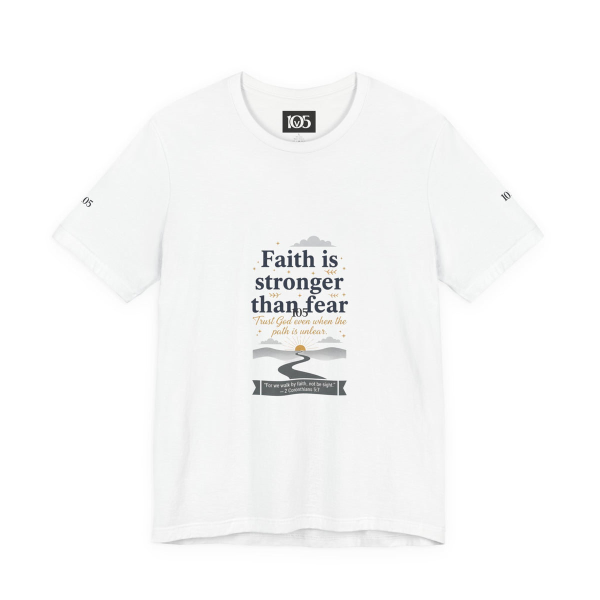 Faith Is Stronger Than Fear Tee | 70s Sunset Vintage Palm Graphic