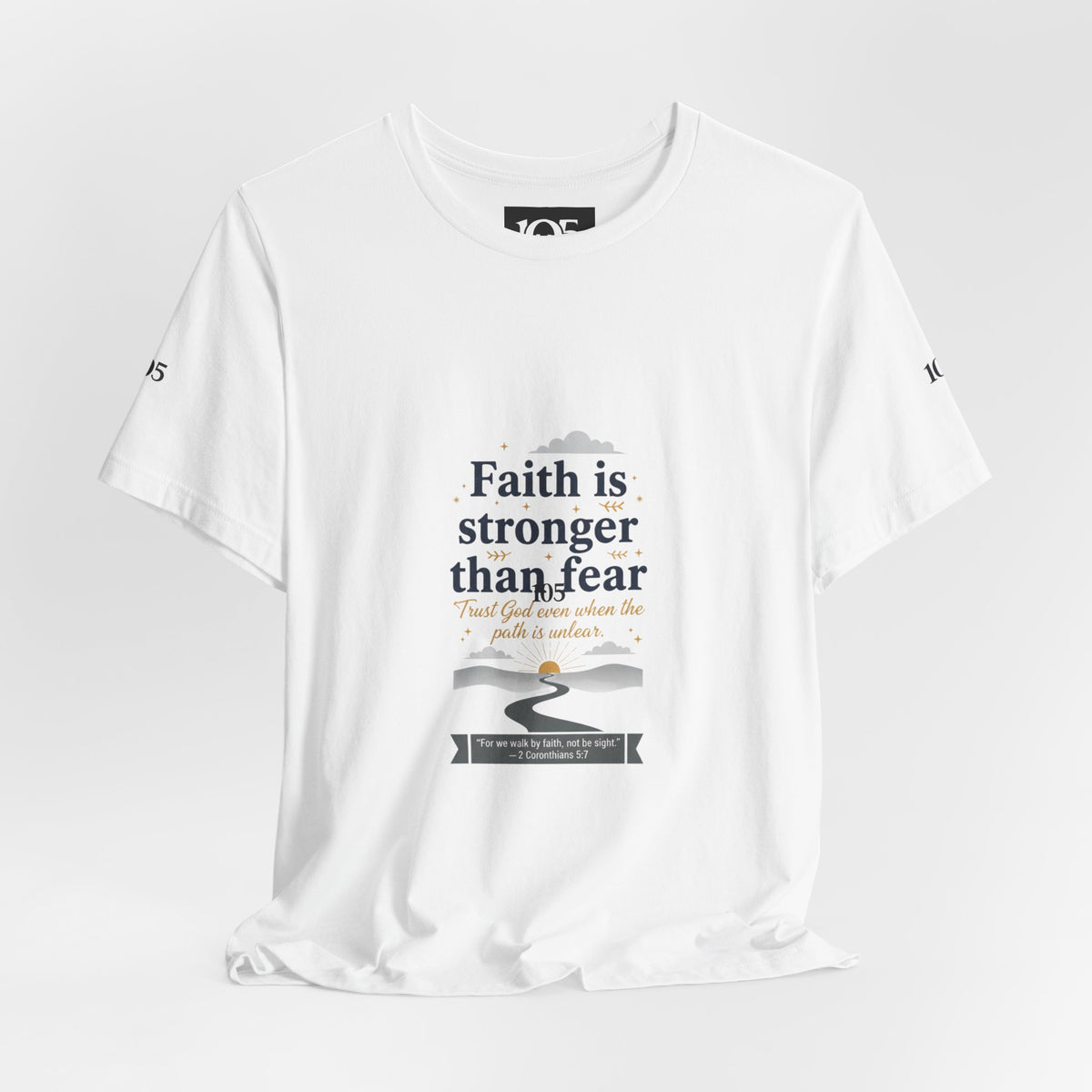 Faith Is Stronger Than Fear Tee | 70s Sunset Vintage Palm Graphic
