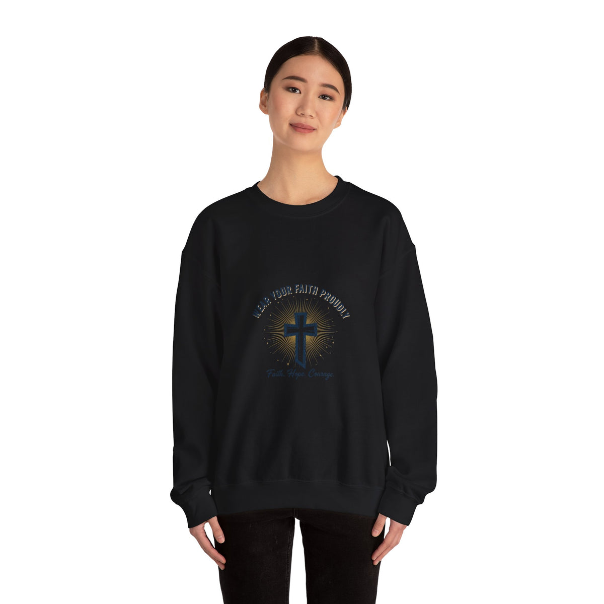 Faith Over Fear Christian T-Shirt, Inspirational Bible Verse Shirt, Christian Apparel Desert Sunset Sweatshirt, southwestern art print, minimalist mesa