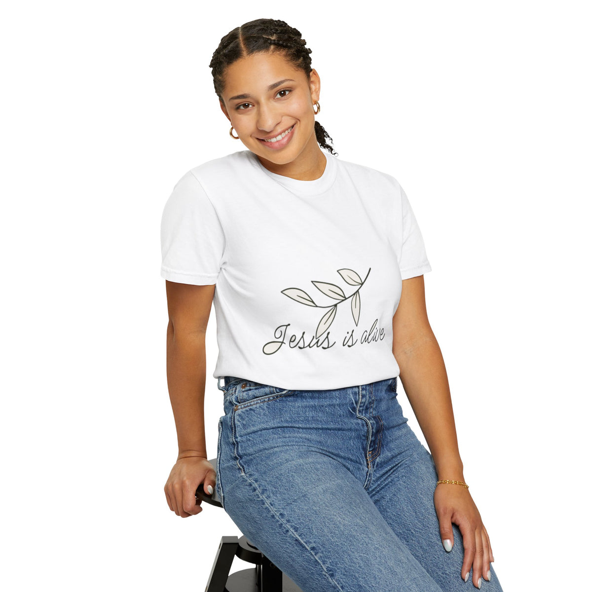 Inspirational Jesus is Alive T-Shirt - Unisex Garment-Dyed Tee