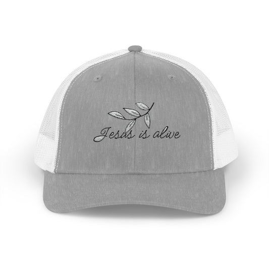 Inspirational Jesus is Alive Snapback Trucker Cap - Perfect for Faith-Based Events & Casual Style