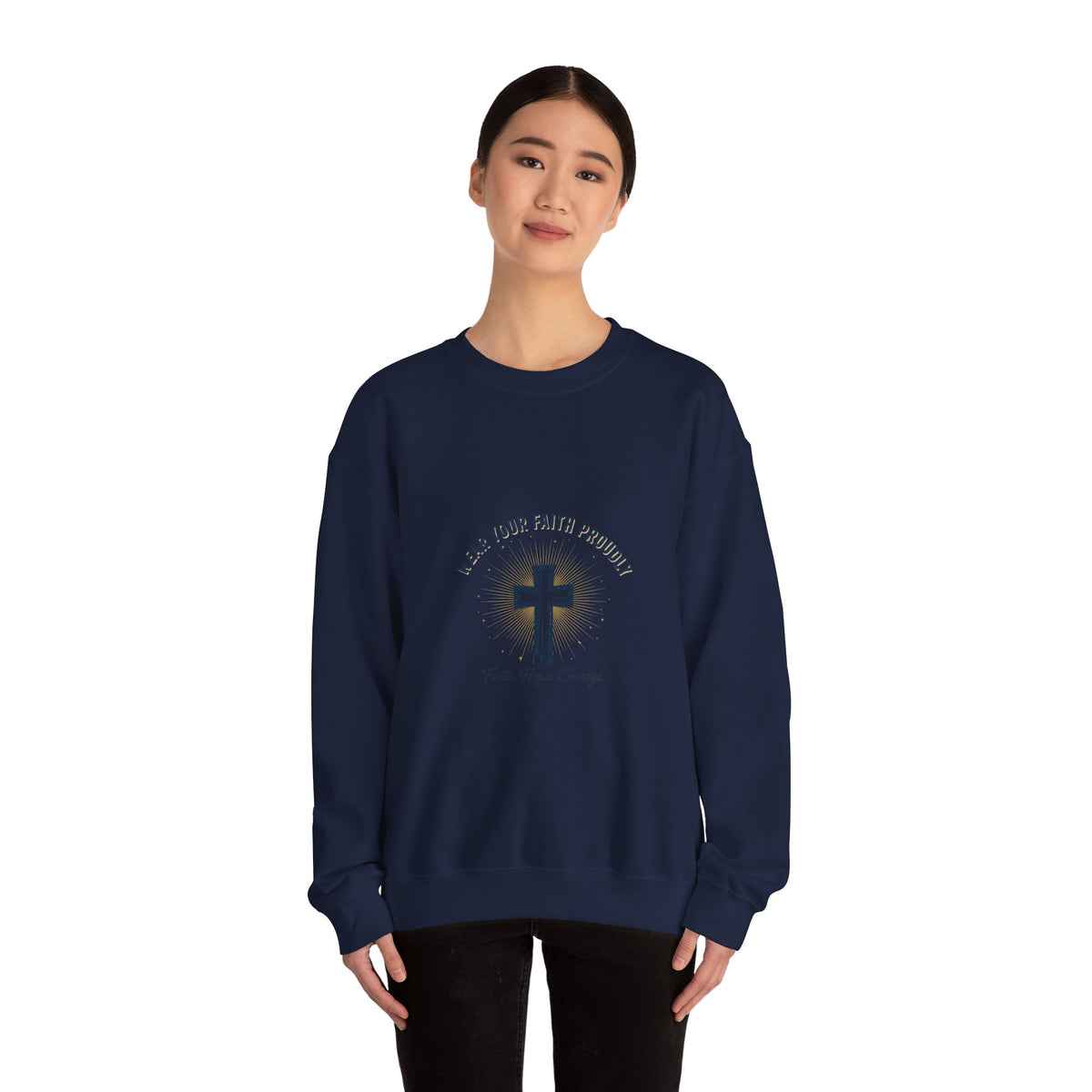 Faith Over Fear Christian T-Shirt, Inspirational Bible Verse Shirt, Christian Apparel Desert Sunset Sweatshirt, southwestern art print, minimalist mesa