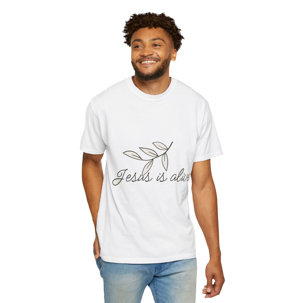 Inspirational Jesus is Alive T-Shirt - Unisex Garment-Dyed Tee