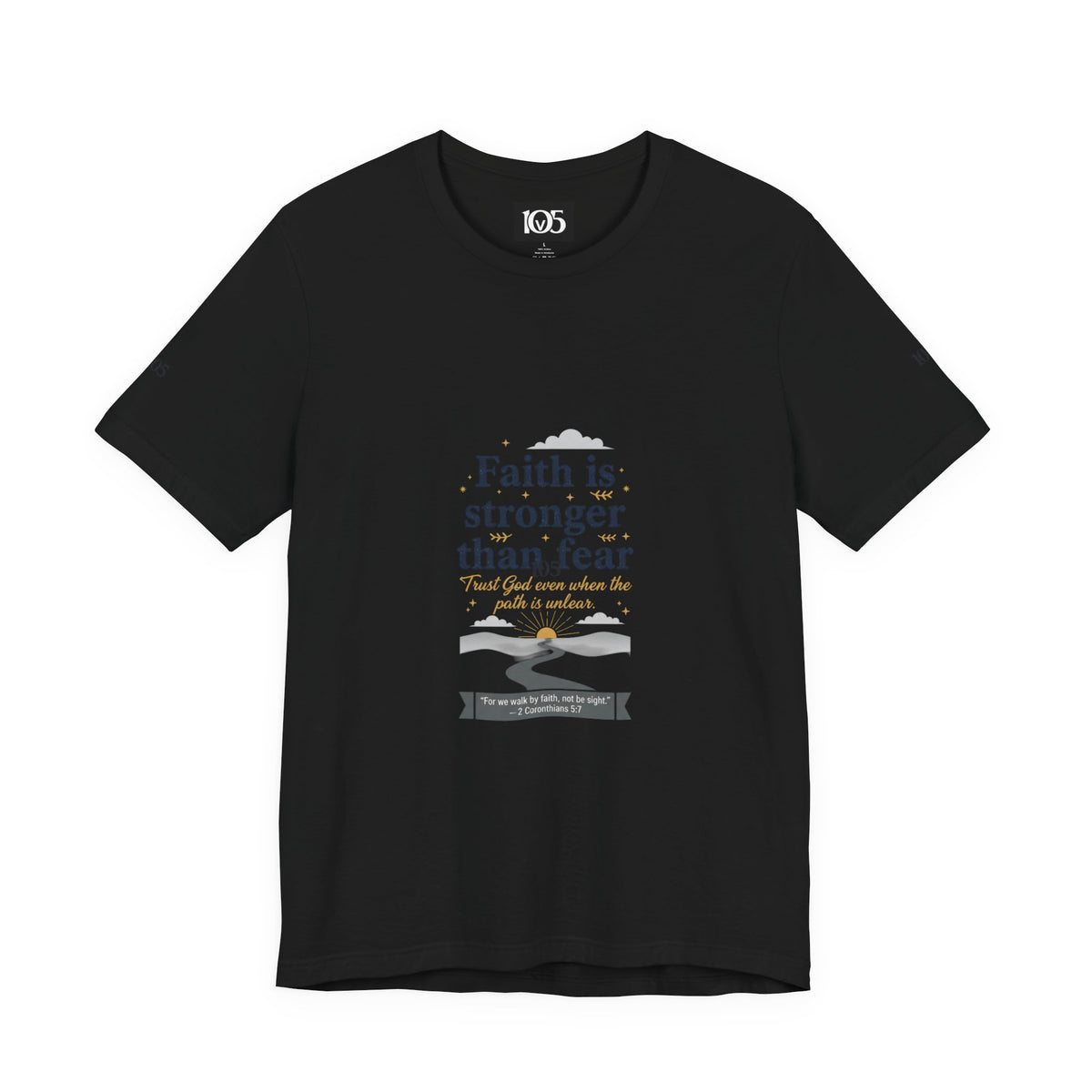 Faith Is Stronger Than Fear Tee | 70s Sunset Vintage Palm Graphic