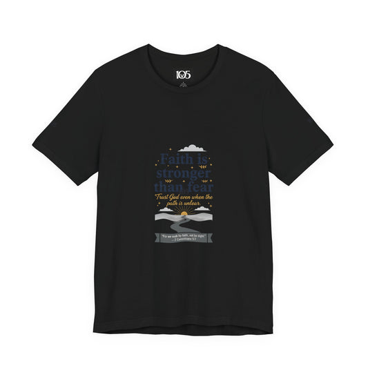 Faith Is Stronger Than Fear Tee | 70s Sunset Vintage Palm Graphic