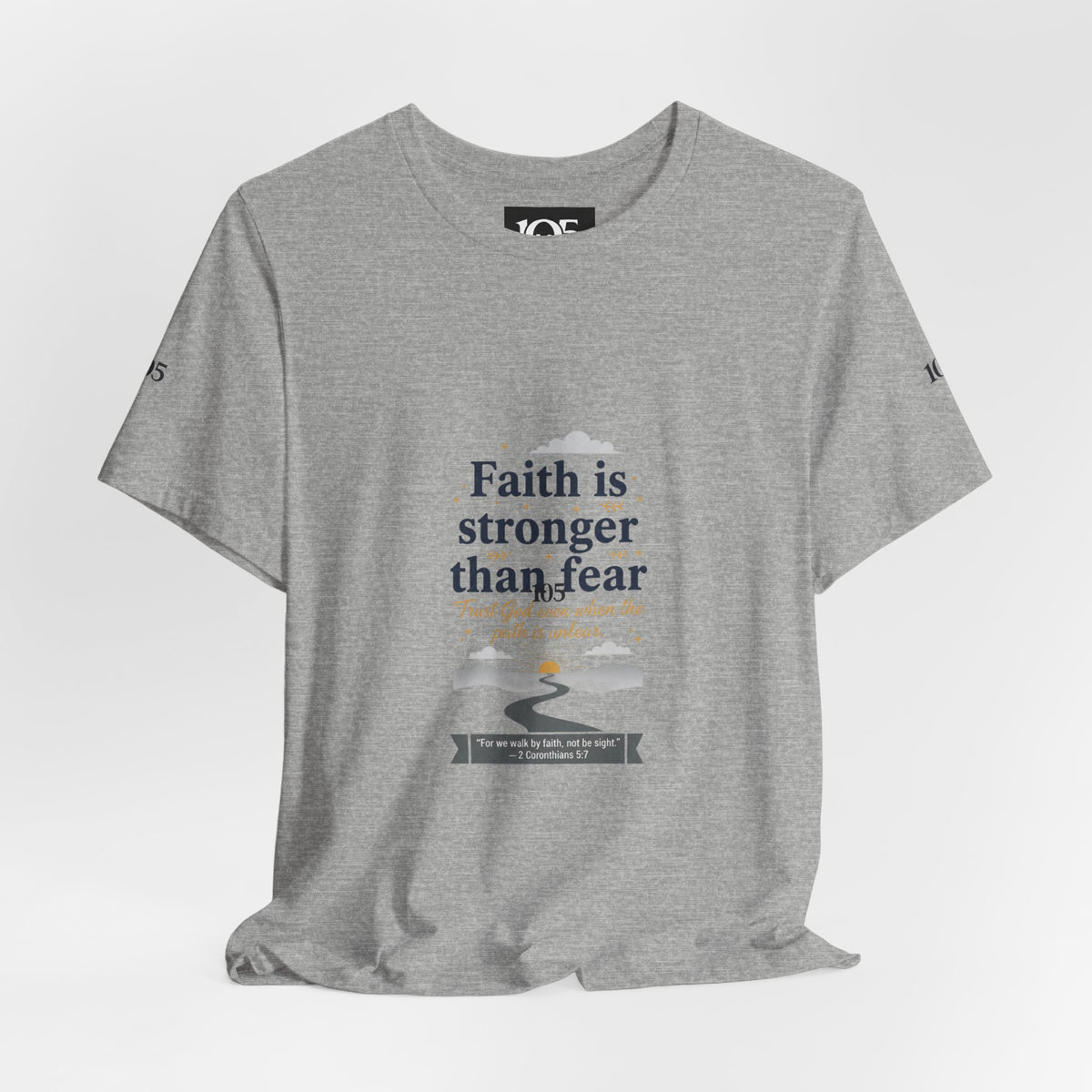 Faith Is Stronger Than Fear Tee | 70s Sunset Vintage Palm Graphic