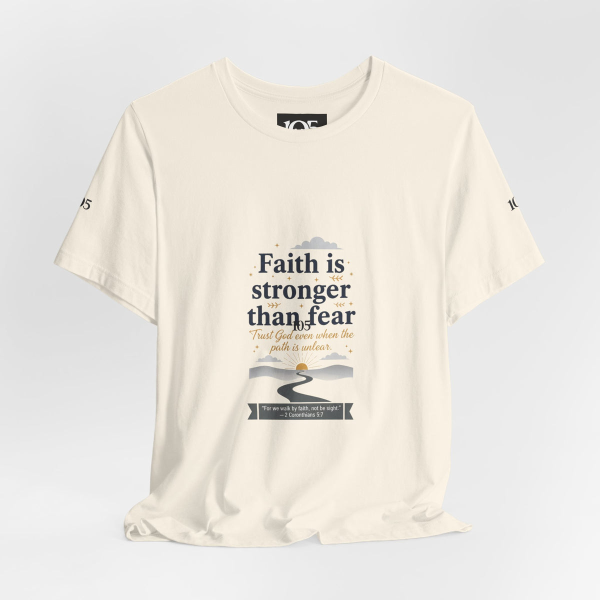Faith Is Stronger Than Fear Tee | 70s Sunset Vintage Palm Graphic