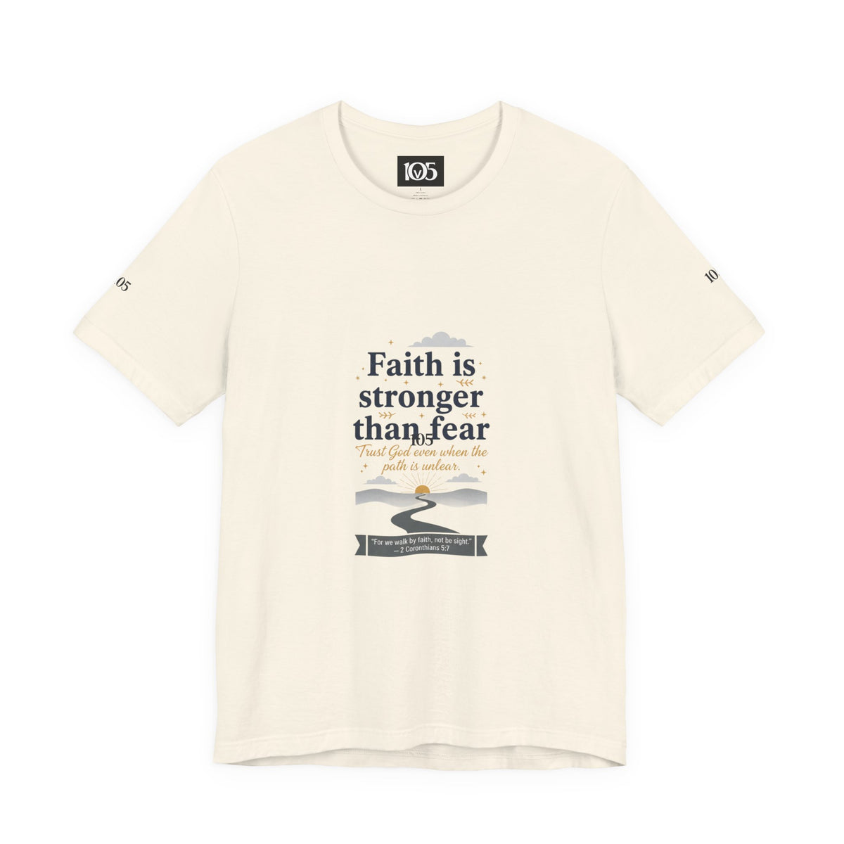 Faith Is Stronger Than Fear Tee | 70s Sunset Vintage Palm Graphic